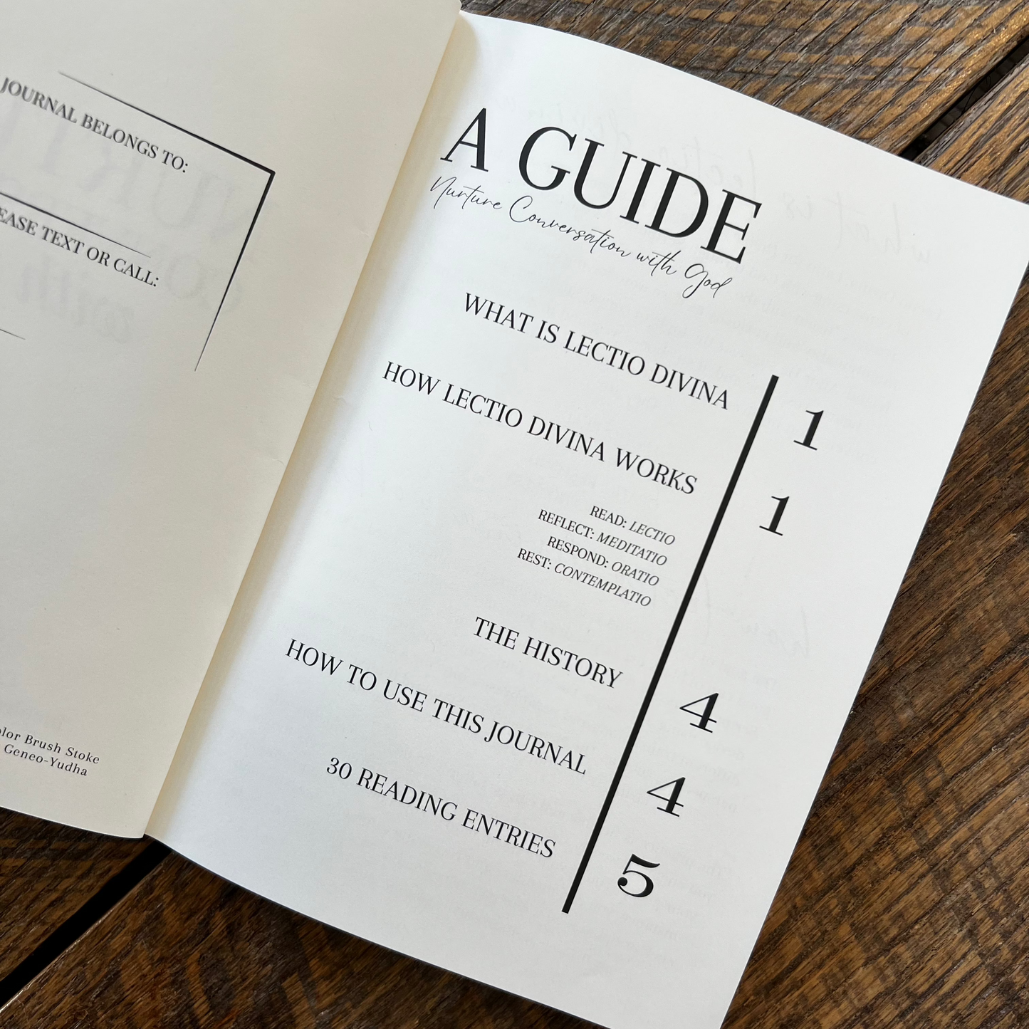 a guide to lectio divina which is reflection journal to encourage people to strengthen their faith in God and a helpful devotional and bible study